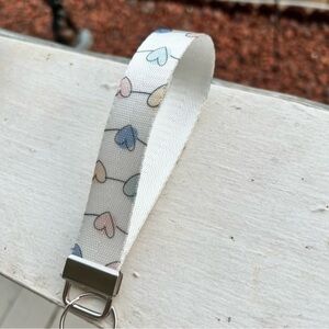Handmade String Of Hearts Keychain Wristlet